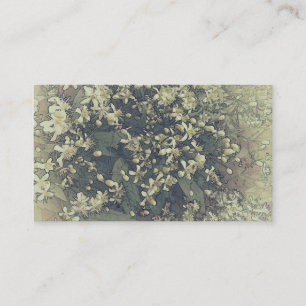 Kleine weiße Vintage-Blumen der Clematis Visitenkarte