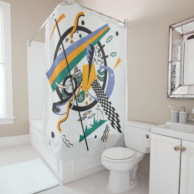 Kleine Welten IV, Abstrakt, Wassily Kandinsky Duschvorhang (Beispiel)