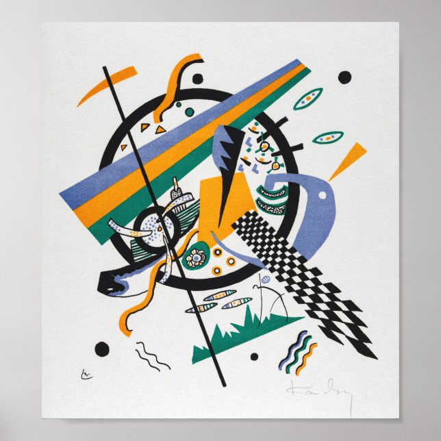 Kleine Welten IV, Abstrakt, Wassily Kandinsky Poster (Vorne)