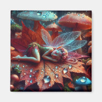 Kleine Whimsical Fairy Schlaf auf einem Lein