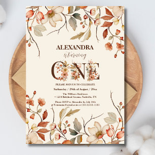 Kleine Wildblume Ästhetische Girl's 1. Geburtstag Einladung