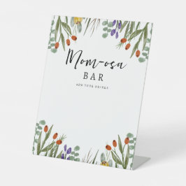 Kleine Wildblume auf dem Weg Herbst Mama-osa-Bar Sockelschild