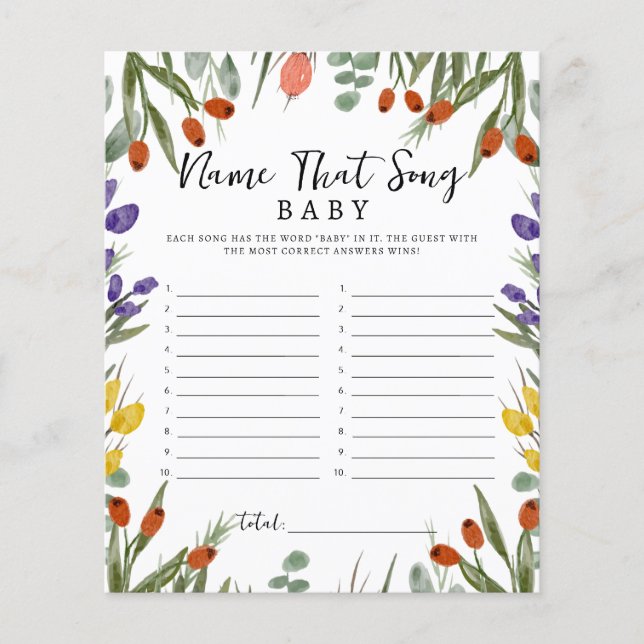 Kleine Wildblume auf dem Weg Herbstname, der Song (Vorderseite)