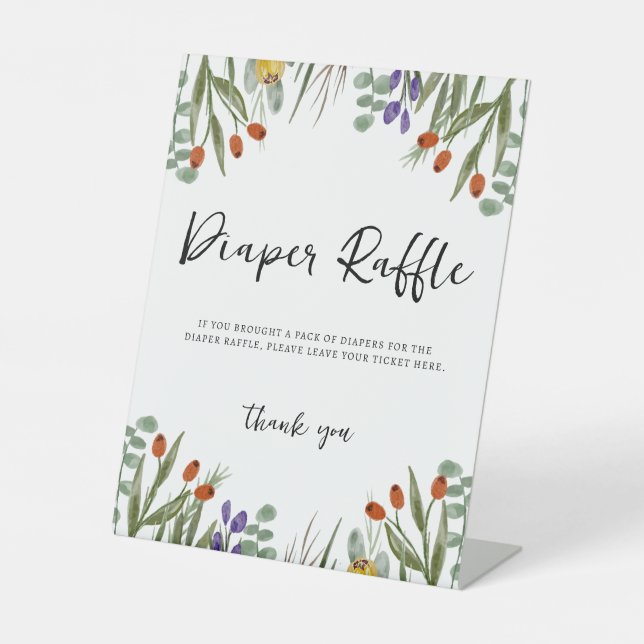 Kleine Wildblume auf dem Weg zum Untergang Windeln Sockelschild (Vorderseite)