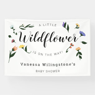 Kleine Wildblume auf der Blumendusche Banner