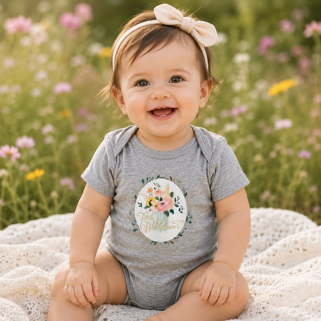 Kleine Wildblume Baby Bodysuit Strampler (Little Wildflower)