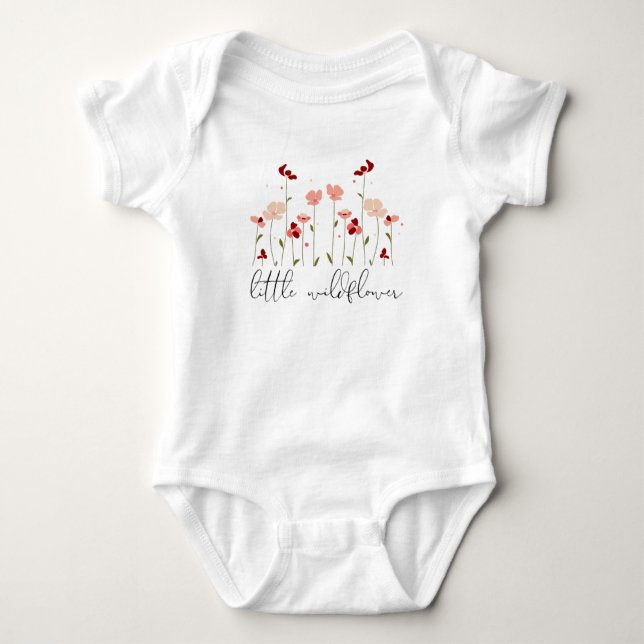 Kleine Wildblume Baby Strampler (Vorderseite)