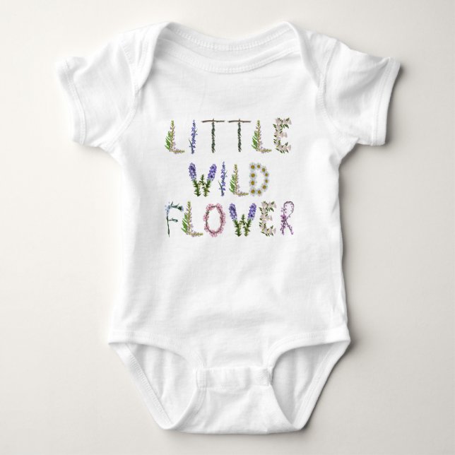 Kleine Wildblume Baby Strampler (Vorderseite)