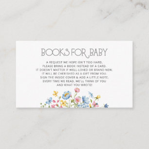 Kleine Wildblume Babydusche Anfrage Begleitkarte