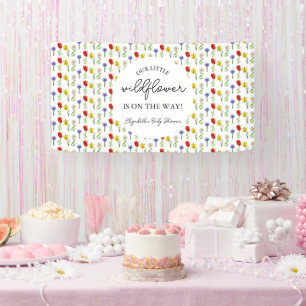 Kleine Wildblume Babydusche Banner