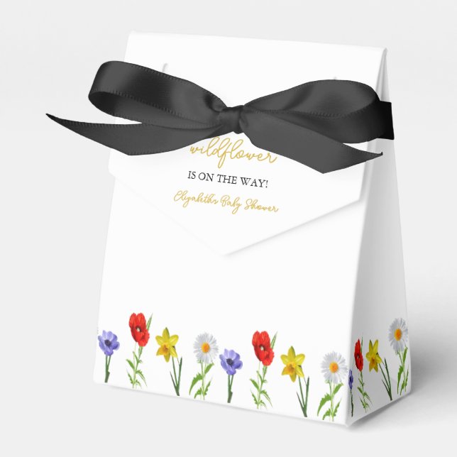 Kleine Wildblume Babydusche Geschenkschachtel (Vorderseite)
