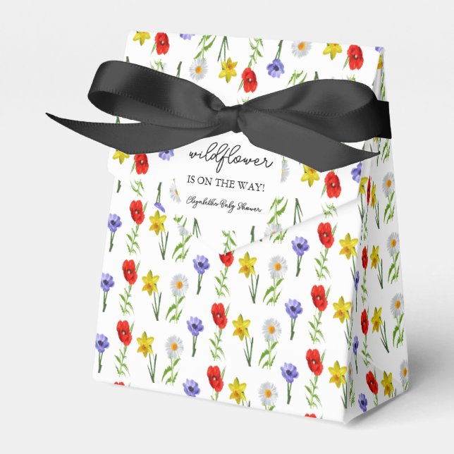Kleine Wildblume Babydusche Geschenkschachtel (Vorderseite)