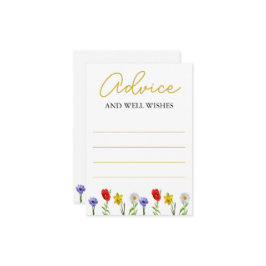 Kleine Wildblume Babydusche Hinweiskarte