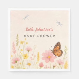 Kleine Wildblume Babydusche Napkins Serviette