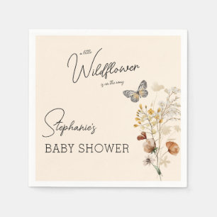 Kleine Wildblume Babydusche Serviette