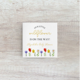 Kleine Wildblume Babydusche Serviette