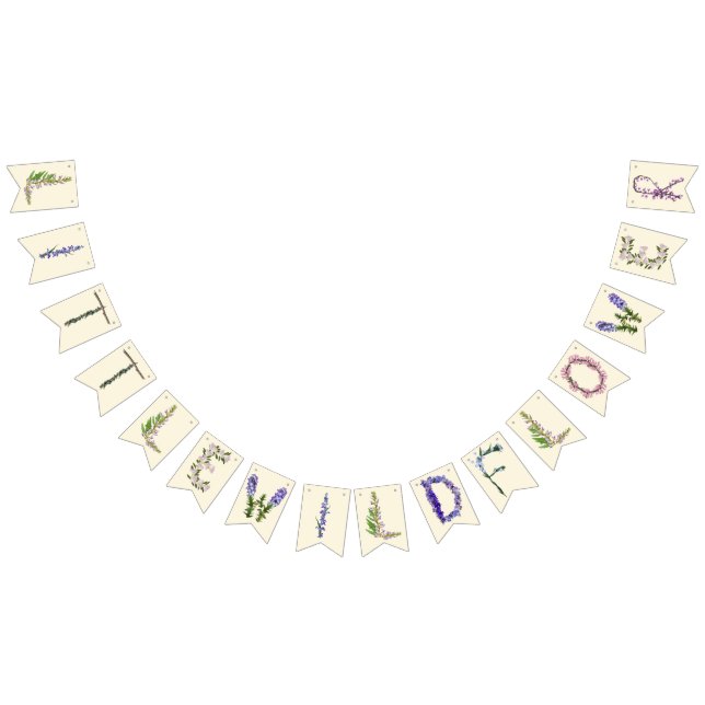 Kleine Wildblume Babydusche Wimpelkette (Alle)