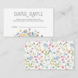 Kleine Wildblume Babydusche Windelwanne Begleitkarte