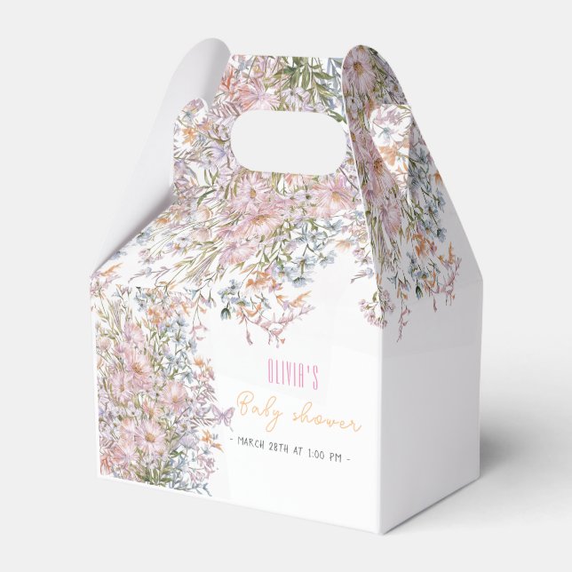 Kleine Wildblume blüht Geschenkschachtel (Vorderseite)