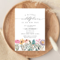 Kleine Wildblume Blume Kinderdusche Einladung