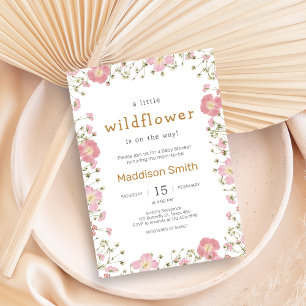 Kleine Wildblume Boho-Baby-Einladung Einladung