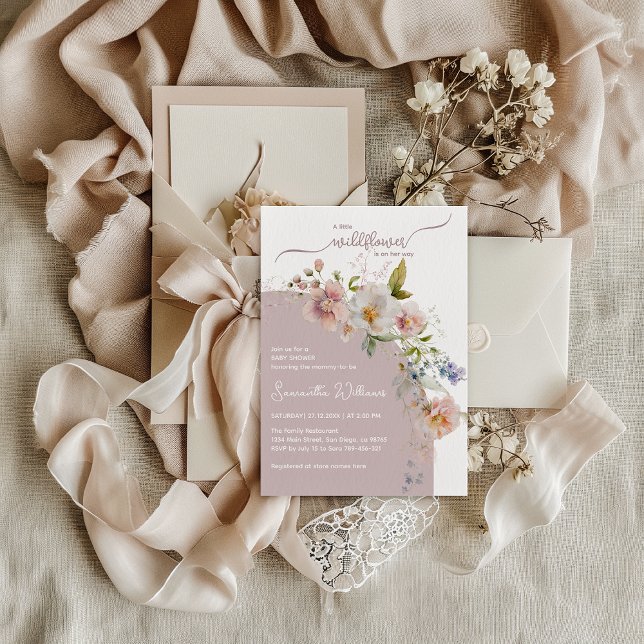 Kleine Wildblume Boho Baby Girl Dusche Einladung (Von Creator hochgeladen)