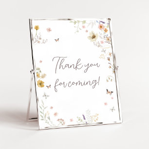 Kleine Wildblume Botanischer Dank für Ihr Kommen Poster