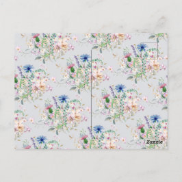 Kleine Wildblume Bouquet Flora Hochzeit Postkarte