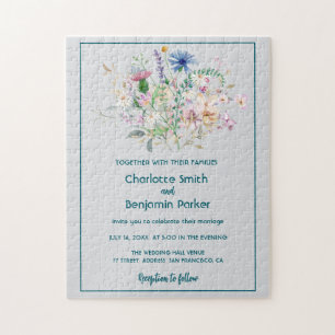 Kleine Wildblume Bouquet Flora Hochzeit Puzzle