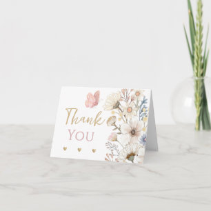 Kleine Wildblume Danke Karte