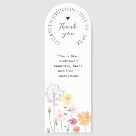 Kleine Wildblume Elegantes Foto Geburtsankündigung