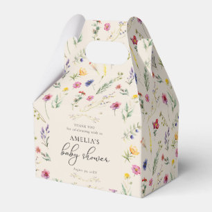 Kleine Wildblume Floral Beige Babydusche Geschenkschachtel