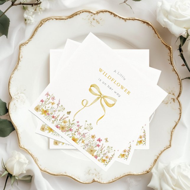 Kleine Wildblume Gelbbogen Wiesenschwanz Babydusch Serviette (Von Creator hochgeladen)