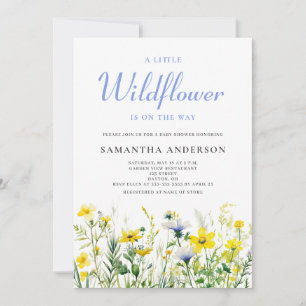 Kleine Wildblume geschlechtsneutrale Babyparty Einladung
