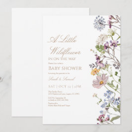 Kleine Wildblume Grenz Kinderdusche Einladung