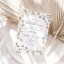 Kleine Wildblume ist auf dem Weg Babydusche