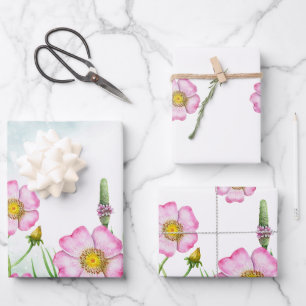 Kleine Wildblume ist auf dem Weg Babydusche Wrappi Geschenkpapier Set