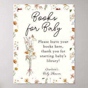 Kleine Wildblume Kinderduschbücher für Baby Poster