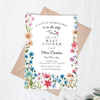 Kleine Wildblume Kinderdusche Einladung