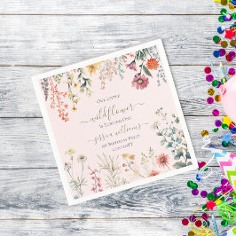 Kleine Wildblume macht einen Hübschen 1. Geburtsta Serviette