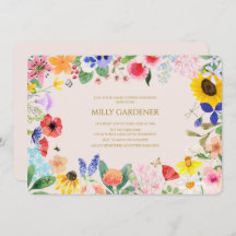 Kleine Wildblume Mama auf Bee Baby Dusche