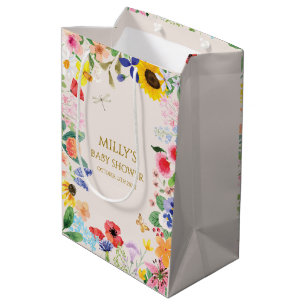 Kleine Wildblume Mama auf Bee Baby Dusche Mittlere Geschenktüte