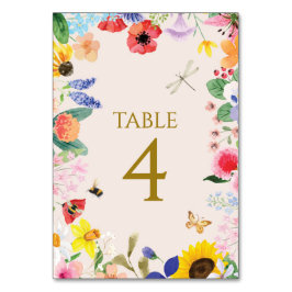 Kleine Wildblume Mama auf Bee Baby Dusche Tischnummer