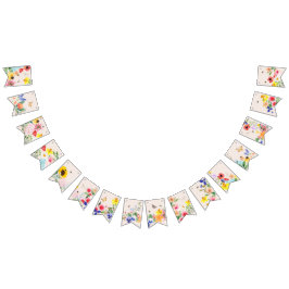 Kleine Wildblume Mama auf Bee Baby Dusche Wimpelkette