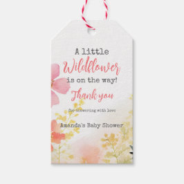 Kleine Wildblume Peach Blume Floral Baby Dusche Geschenkanhänger