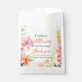 Kleine Wildblume Peach Blume Floral Baby Dusche Geschenktütchen