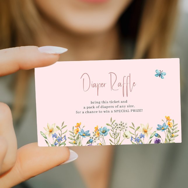 Kleine Wildblume Rosa-Windel-Lose Begleitkarte (Von Creator hochgeladen)