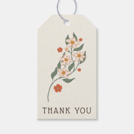 Kleine Wildblume Rustic Boho Babydusche Geschenkanhänger