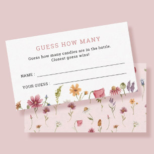 Kleine Wildblume schätzt wie viele Spiele Begleitkarte