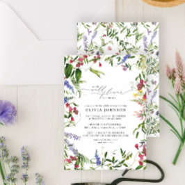 Kleine Wildblume Script Floral Baby Dusche Einladung